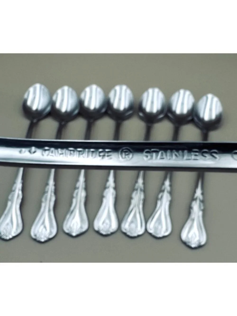 Set of 8 Cambridge Stainless Steel JESSICA Iced Tea Spoons 7 3/8